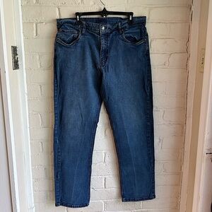 Urban Star size 36 waist casual basic straight leg denim blue jeans